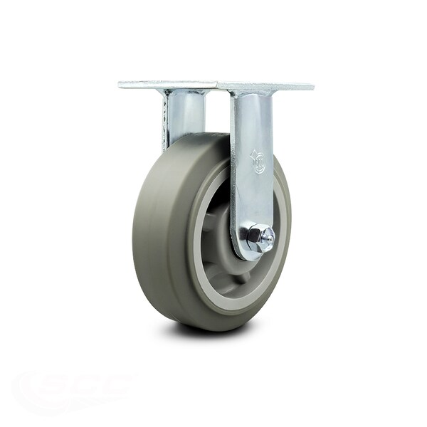 6 Inch Thermoplastic Rubber Wheel Rigid Caster with Ball Bearing